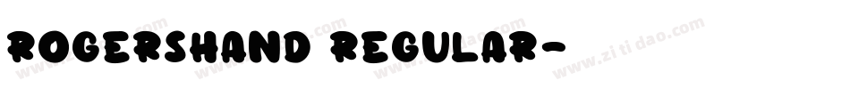 RogersHand Regular字体转换